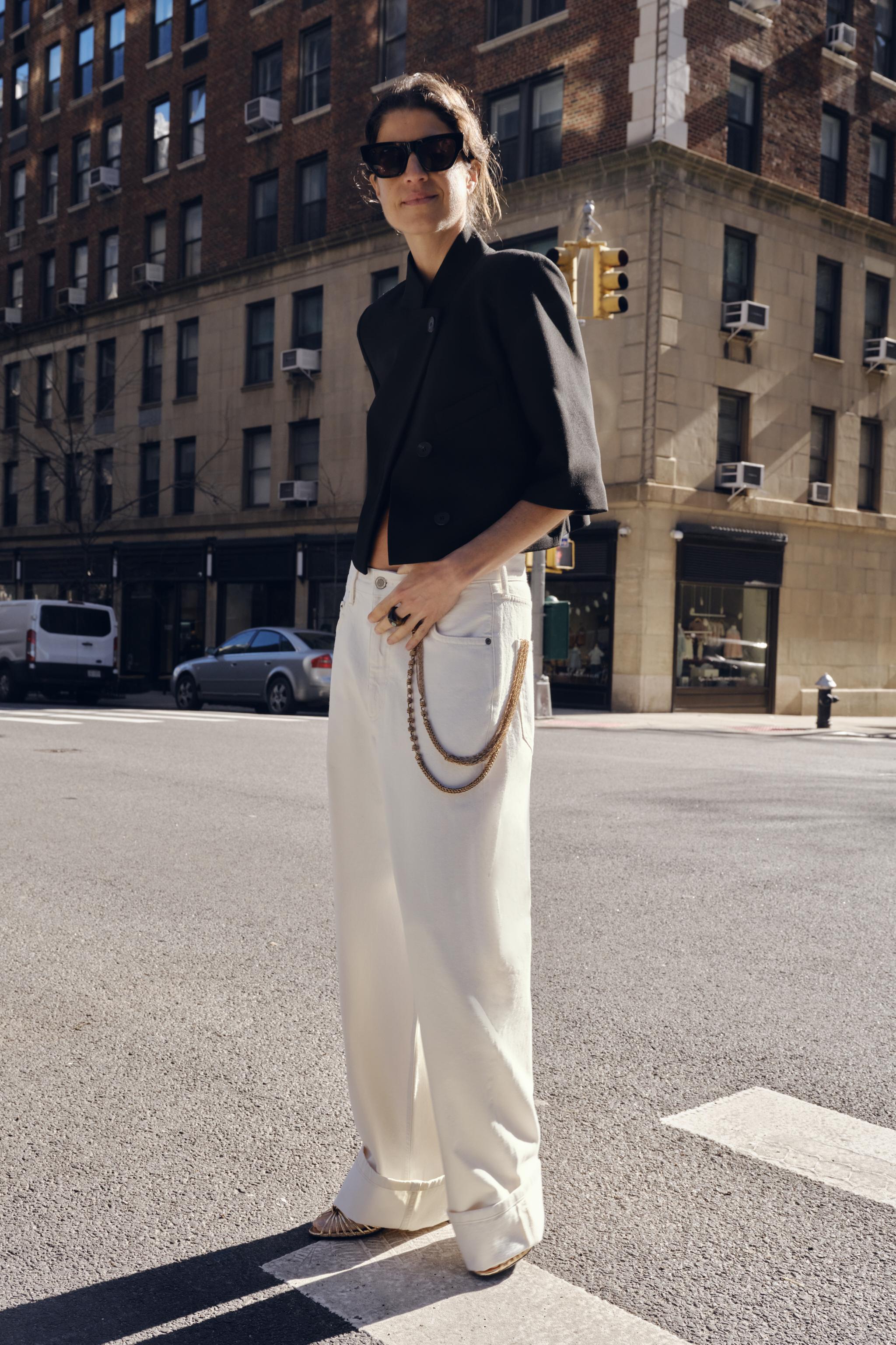 SHORT SLEEVE CROPPED BLAZER ZW COLLECTION